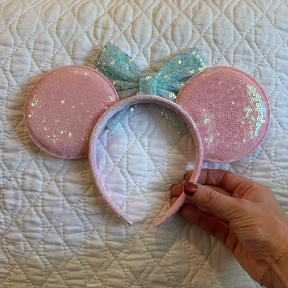 Peppermint Candy Mickey Minnie Ears Headband - Picture 2 of 3